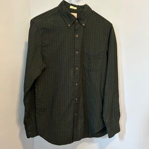 J.Crew NWOT Brushed Twill Shirt - Medium, Green Black